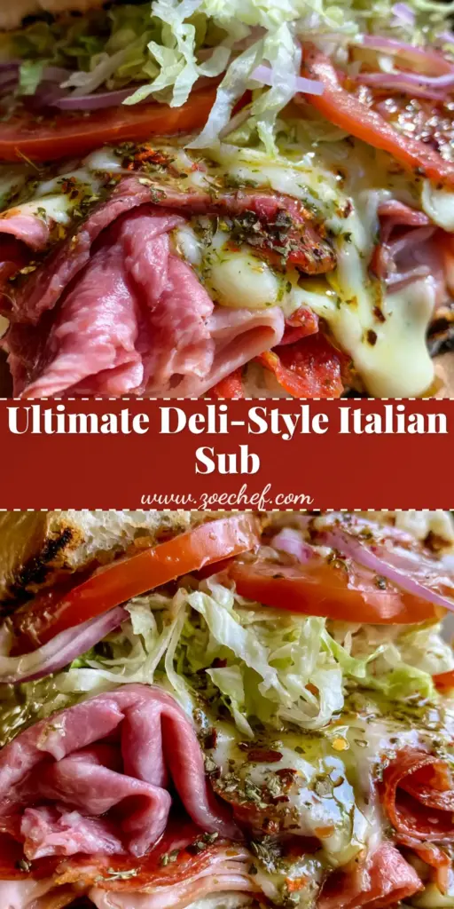 Italian Sub Sandwich: The Ultimate Deli-Style Toasted Hero 4 A handheld smartphone photo of a stacked Italian Sub Sandwich with folded salami, melted provolone, and fresh lettuce.
