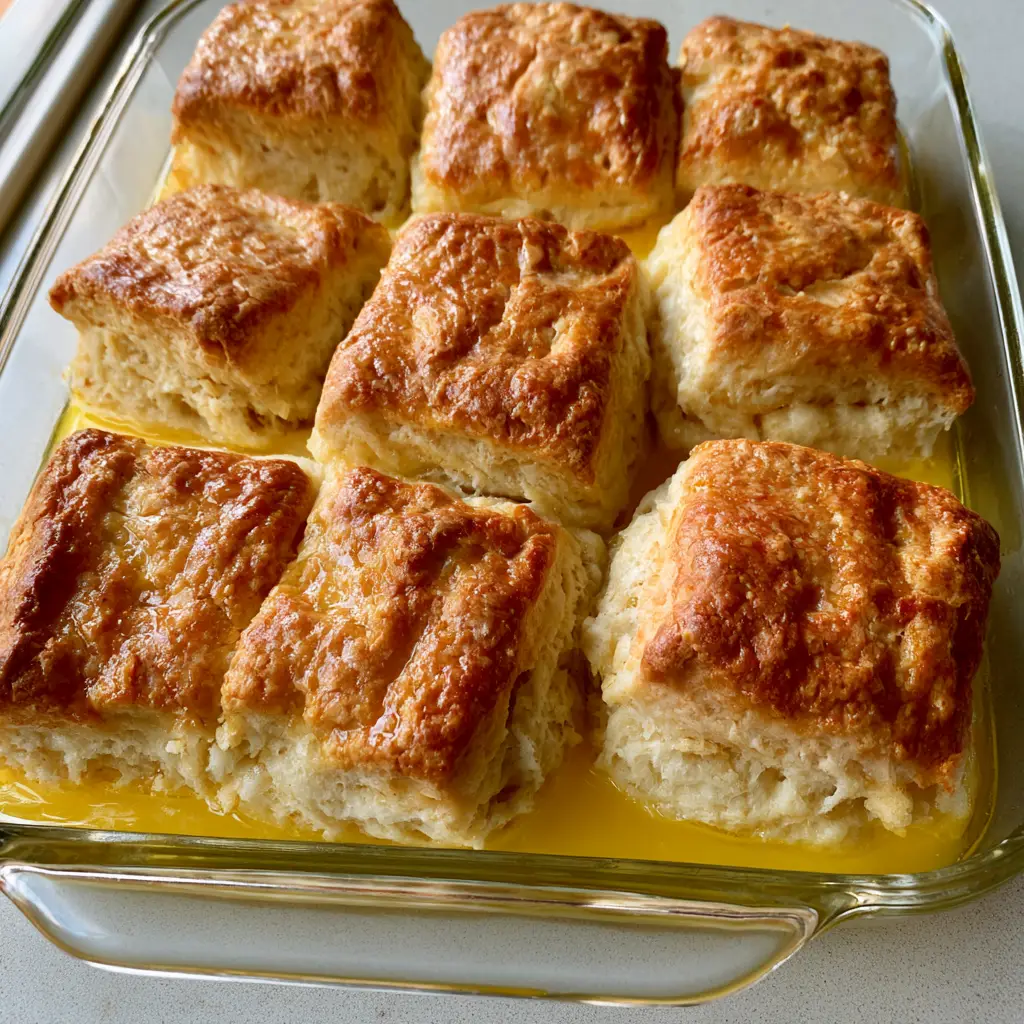 Top-down view of Butter Swim Biscuits showing the craggy golden-brown crust and airy crumb.