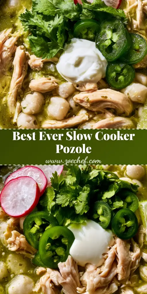 Chicken Pozole Verde: The Ultimate Vibrant and Zesty Mexican Stew 4 A rustic bowl of Chicken Pozole Verde topped with radishes, cilantro, jalapeños, and a dollop of Mexican crema.