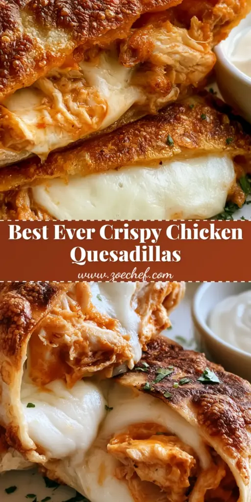 Chicken Quesadilla Recipe with Savory Orange Sauce and Crispy Flour Tortillas 3 A close-up handheld smartphone photo of two crispy golden-brown Chicken Quesadillas showing melted mozzarella and shredded chicken in orange sauce.